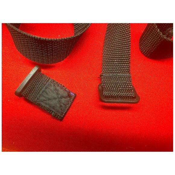 Black Fabric Belt or Strap Women's w/ Adjustment Tab No ID ~40" x 1" - Picture 2 of 4